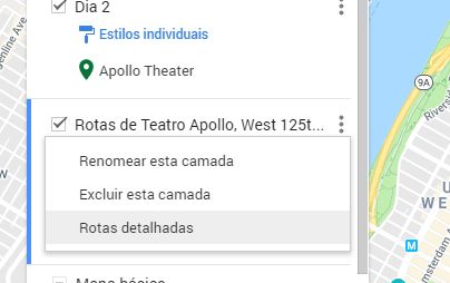 Distancia percorrida Google My Maps