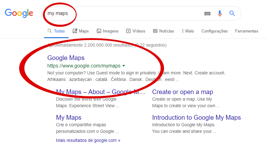 Abrir Google My Maps