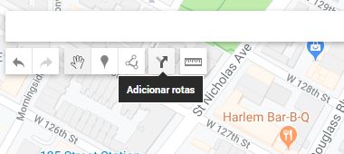 Inserir Rota Google My Maps