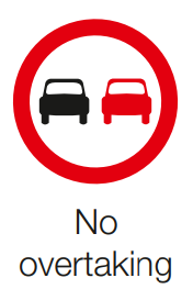 Placa de proibido ultrapassar