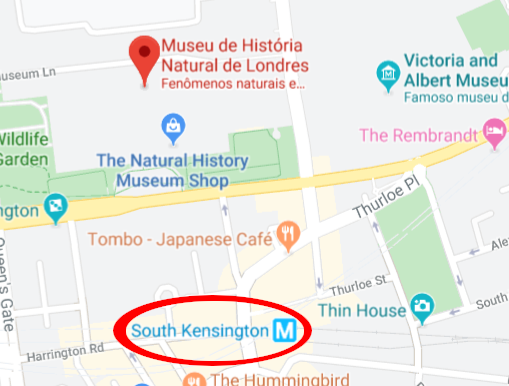 Mapa Museu Historia Natural