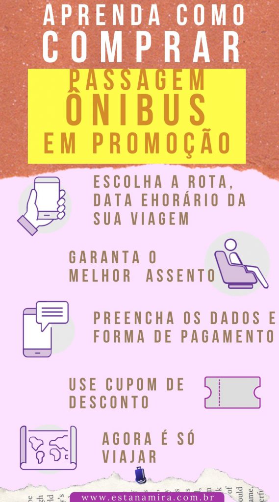 Infografico - Passagem de Onibus - Esta na Mira Viagem - www.estanamira.com.br
