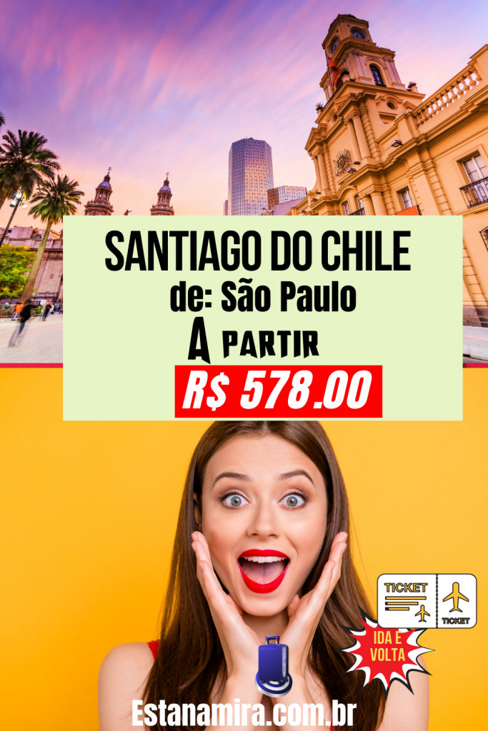 Pin passagem barata Santiago do Chile São Paulo